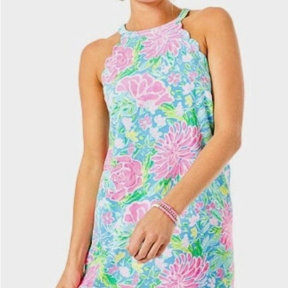 Lilly Pulitzer Dresses & Skirts - Lilly Pulitzer Floral Midi Dress - Pink and Blue